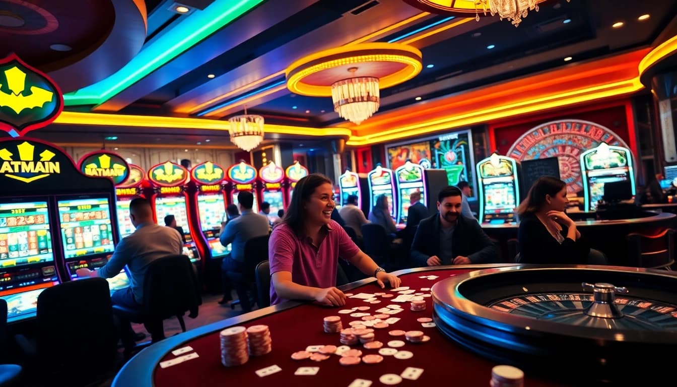 Experience the excitement of Batman138 with advanced slot games in a luxurious casino setting.