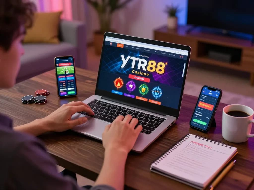 Engaging with ytr88 casino platform while strategizing betting approaches at home