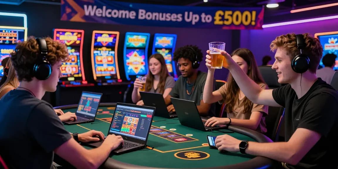 Exciting online gaming environment at https://jumpspace.org.uk showcasing diverse players enjoying credit card casinos, celebrating wins with vibrant game graphics.