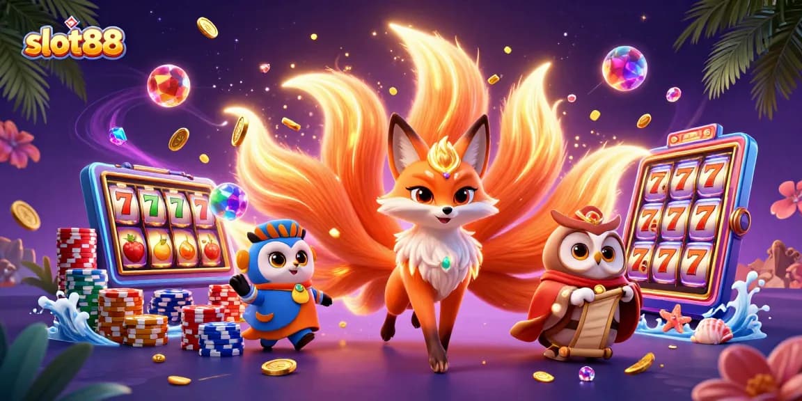 Slot88 tangkap momen beruntung dengan karakter dan elemen kasino digital yang berkilauan
