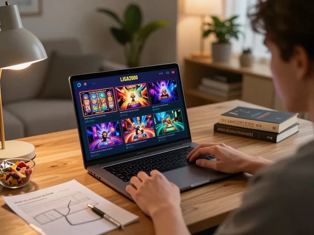 LIGA2000 online gaming experience with player analyzing strategies during gameplay