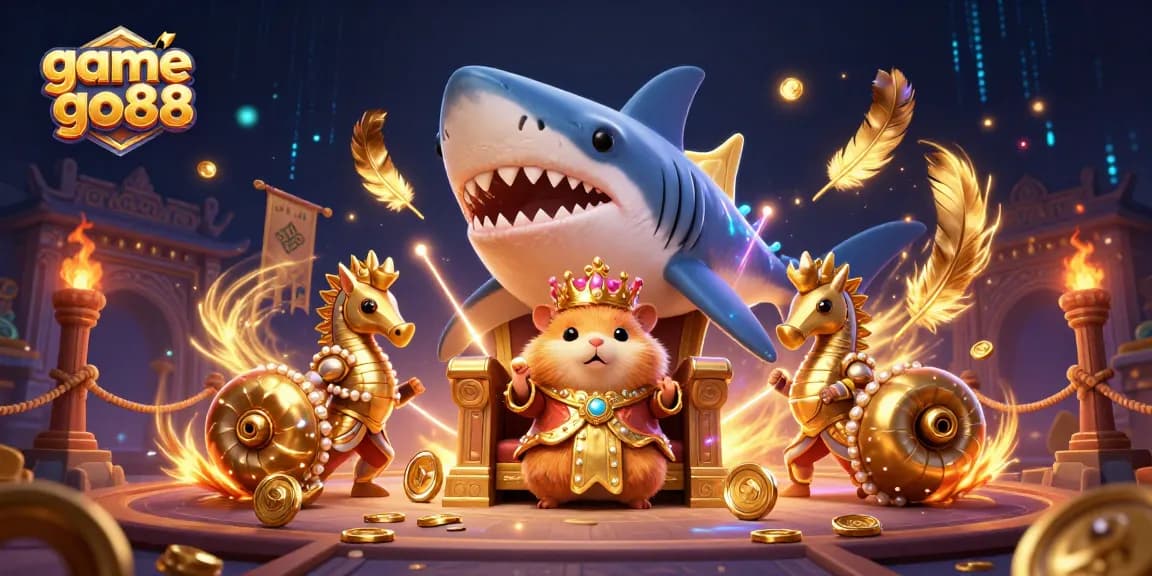Engage in thrilling gameplay with game go88 as the golden hamster king leads his royal casino adventure.