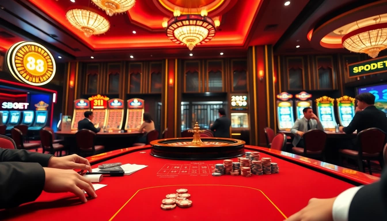 SBOBET enhances the excitement of high-stakes poker with a luxurious casino atmosphere.
