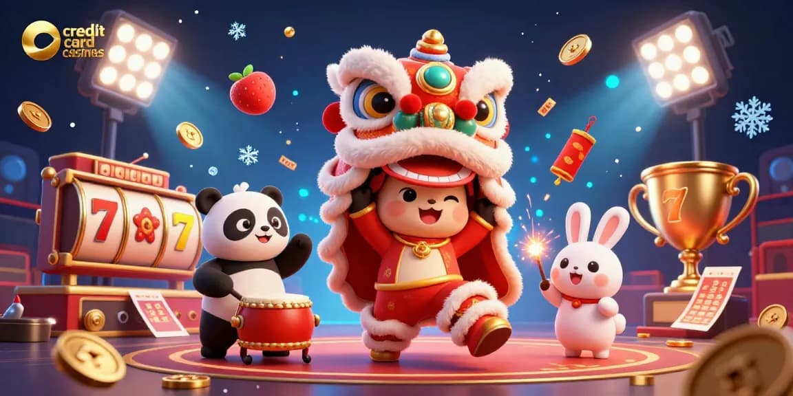 Experience the excitement of credit card casinos with vibrant characters and dynamic gaming elements.