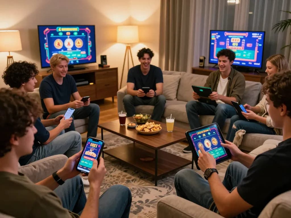 Players engaging with the 88BET app on smartphones, enjoying online gambling experience