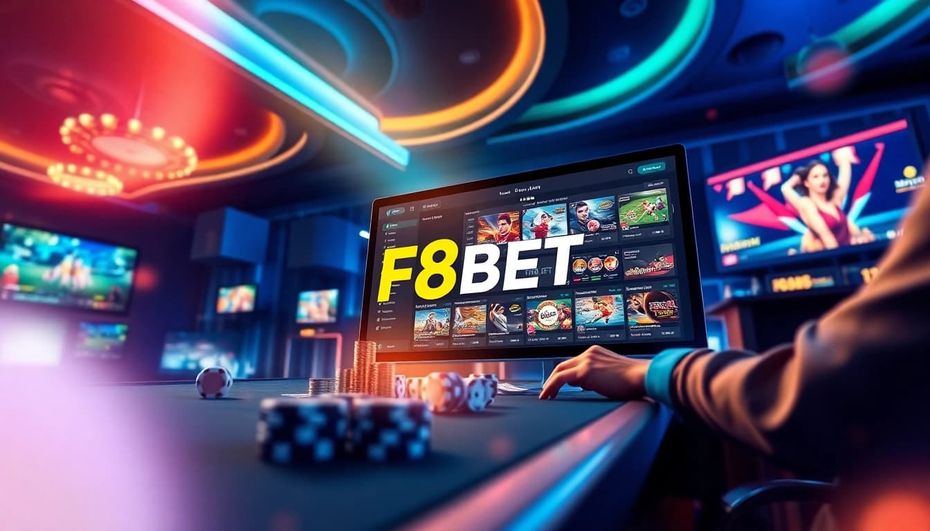 Exciting online betting scene featuring F8BET's dynamic gaming interface and vibrant atmosphere.