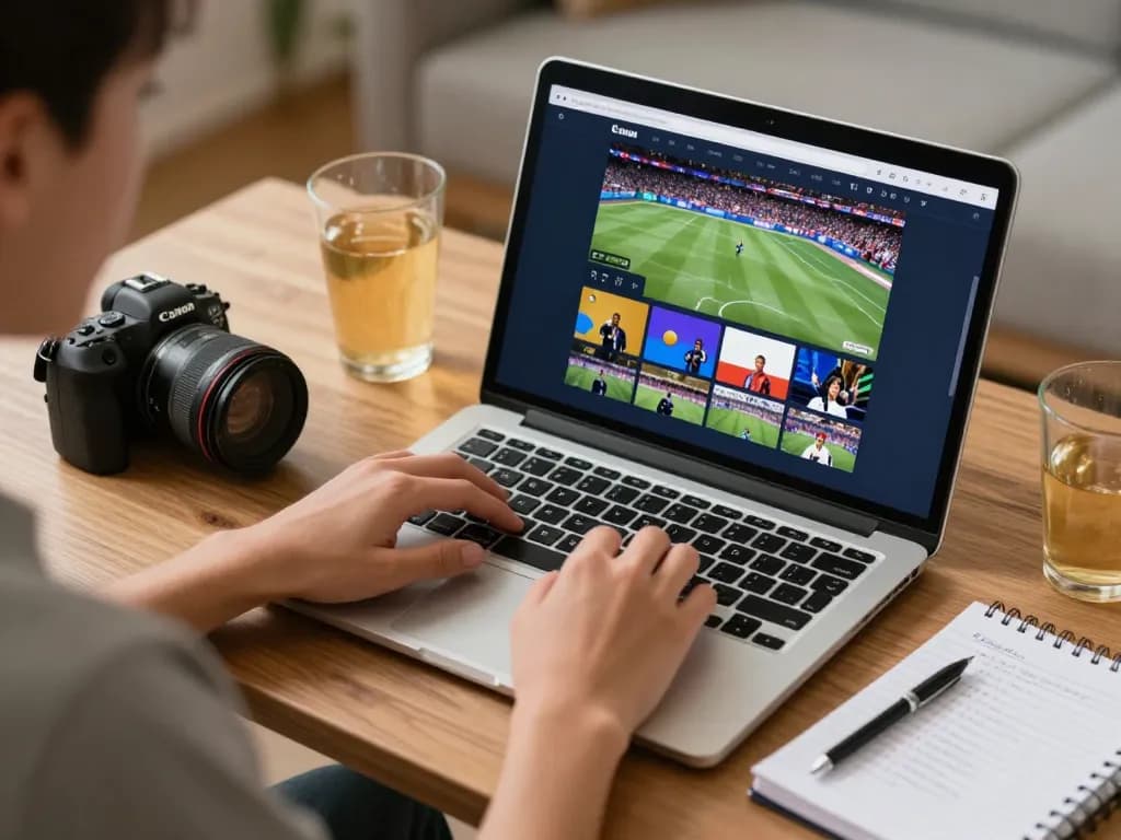 Engaging in sports betting through ทางเข้า m114 with live odds displayed on a laptop during an exciting game day