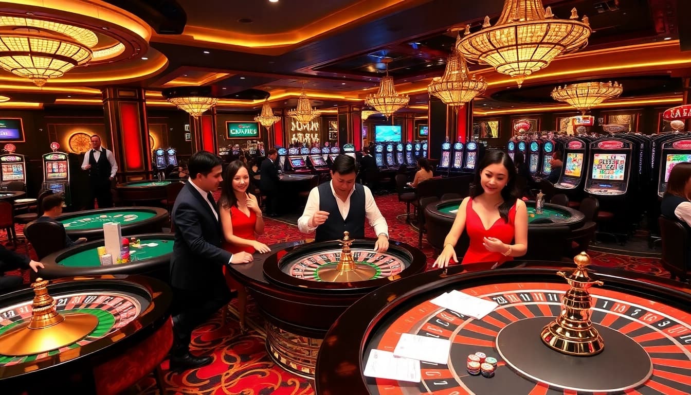 Experience the thrill of gambling at xx88 with vibrant casino tables and dynamic action.