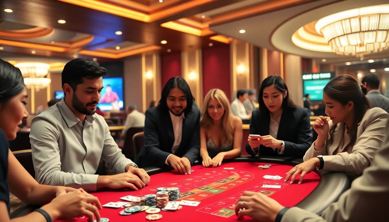 Experience the thrill of strategy and excitement at XX88 Casino with players in action.