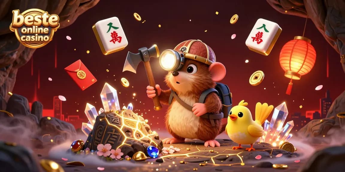 Experience the excitement of beste online casino with an energetic 3D illustration full of vibrant casino elements.