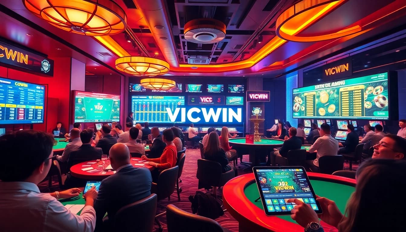 Experience the excitement of VICWIN, a top online gaming platform showcasing poker, betting, and live dealer games.