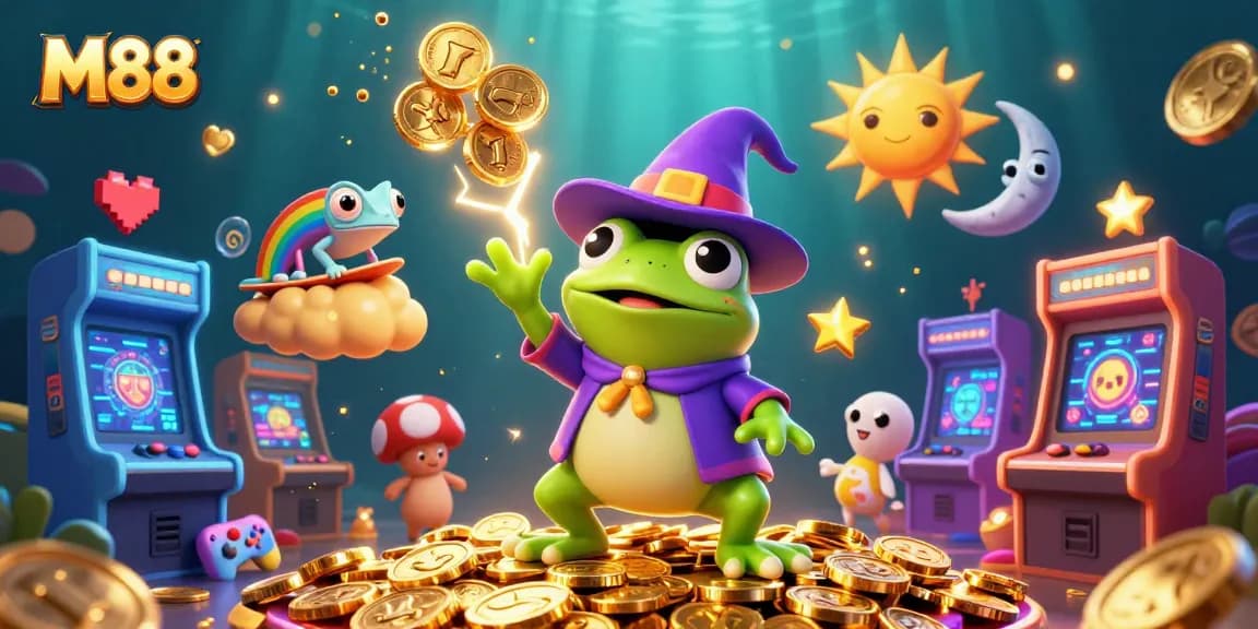 Win big with M88’s colorful gaming adventure featuring vibrant game elements and characters.