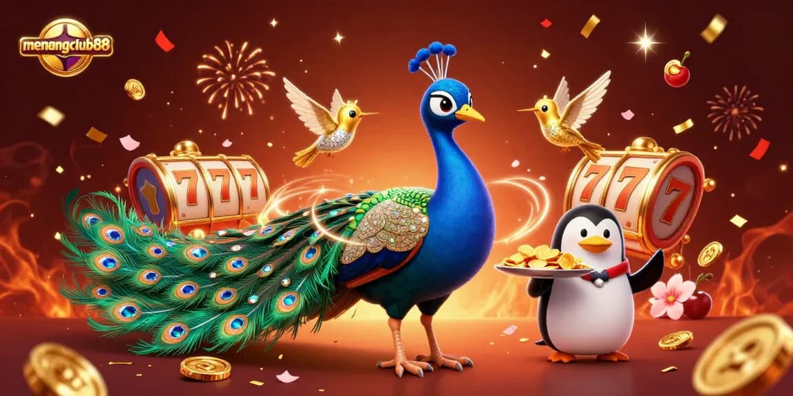 Experience the thrill of menangclub88 as you win big around a vibrant 3D casino scene.