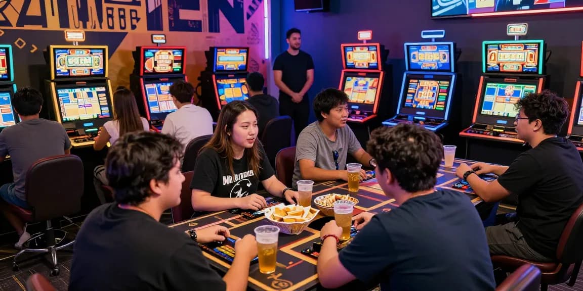 Komunitas slot di https://honda555.net/ dengan pemain bersemangat berinteraksi dan merayakan kemenangan dalam turnamen.