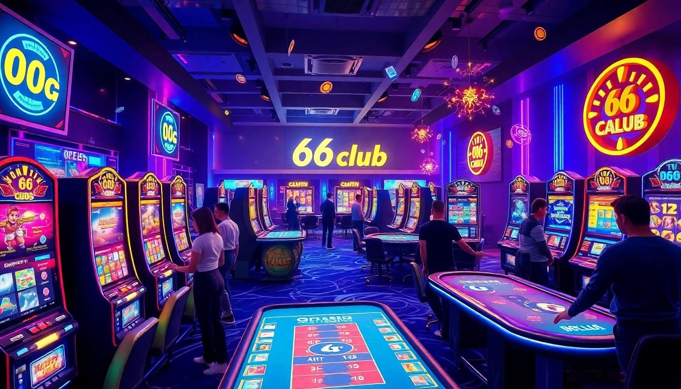 Exciting gaming experience at 66club's online casino, featuring vibrant visuals and diverse gaming options.