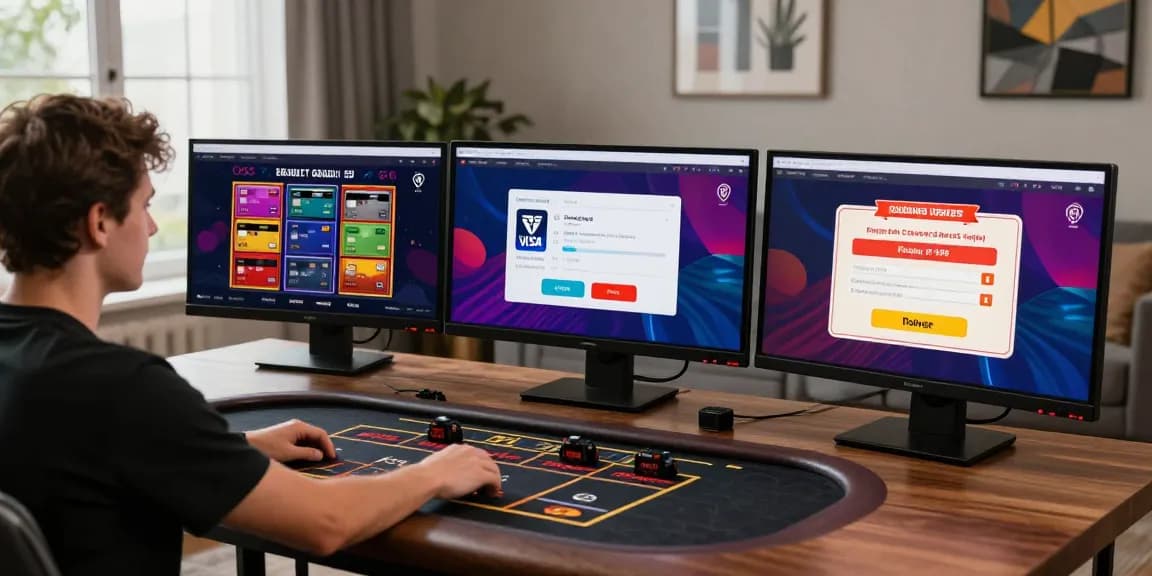 Engaging online casino experience featuring credit card options at dea.org.uk with vibrant graphics and secure transactions.