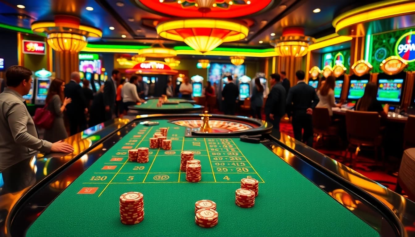 Experience the thrill of gaming at 99win with vibrant casino action and luxurious tables.