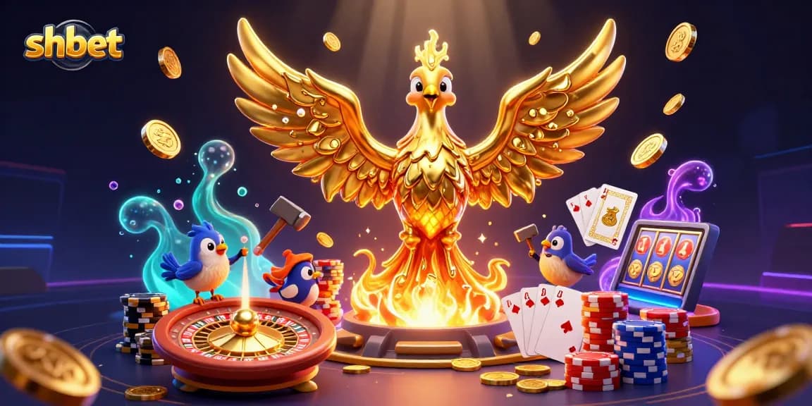 Ignite your gaming passion with shbet's fiery golden phoenix and casino treasures.