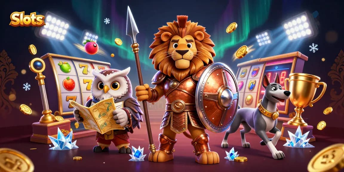 Experience thrilling Slots gameplay with dynamic characters and vibrant, animated elements in a captivating casino scene.