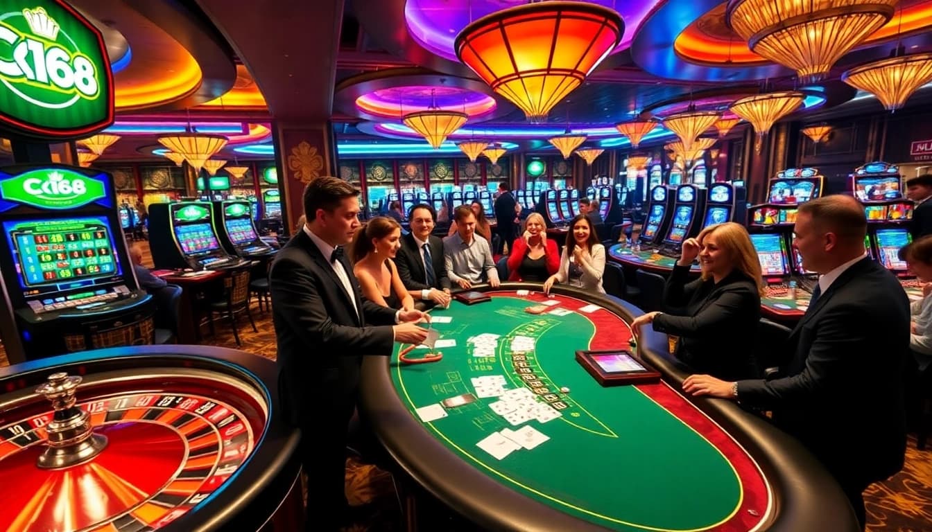 Players engage in thrilling games at C168 casino, showcasing excitement and strategy.
