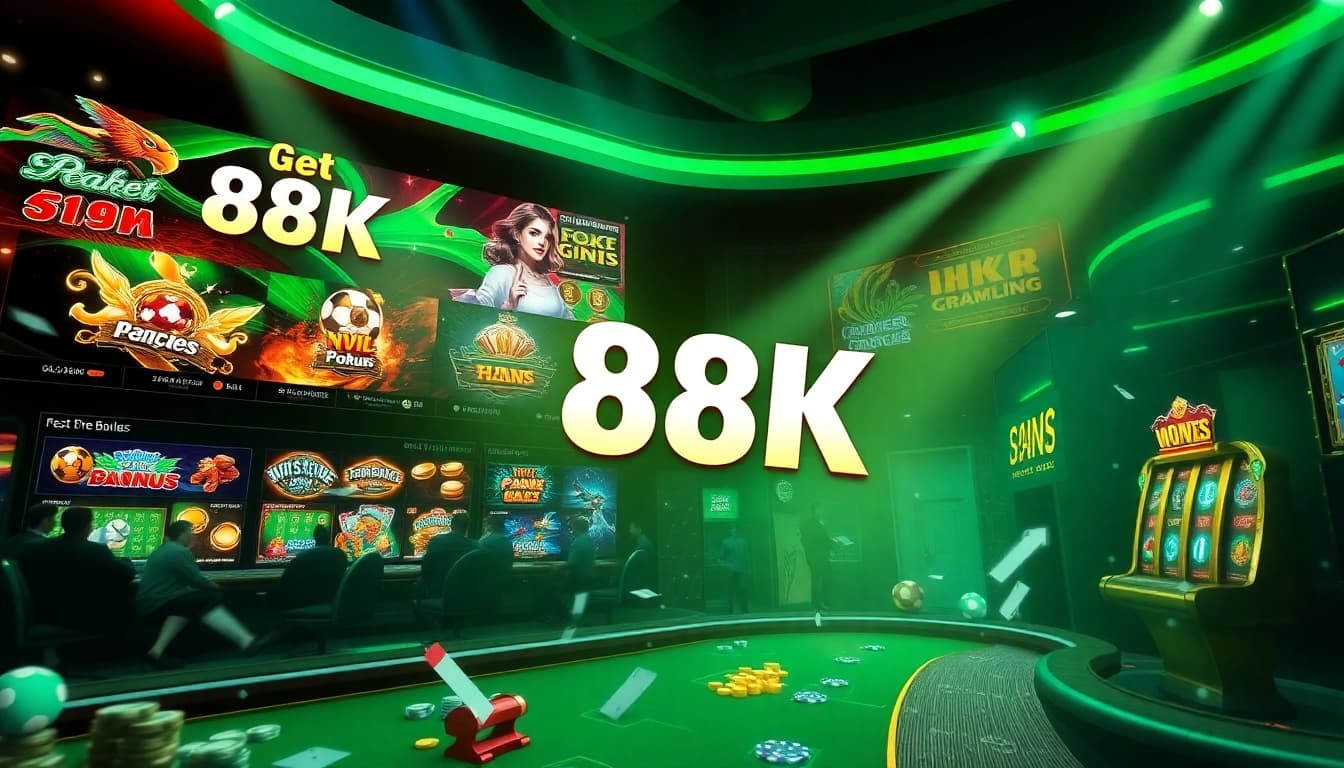 Exciting online gambling interface showcasing 8S casino games and sports betting.