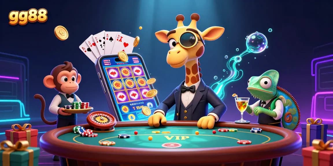 Experience exciting gameplay at gg88 with vivid characters and dynamic gambling scene.