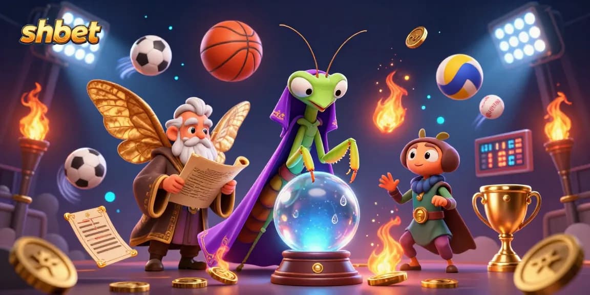 Experience the thrill of shbet with vibrant characters and dynamic sports betting elements in this 3D illustration.