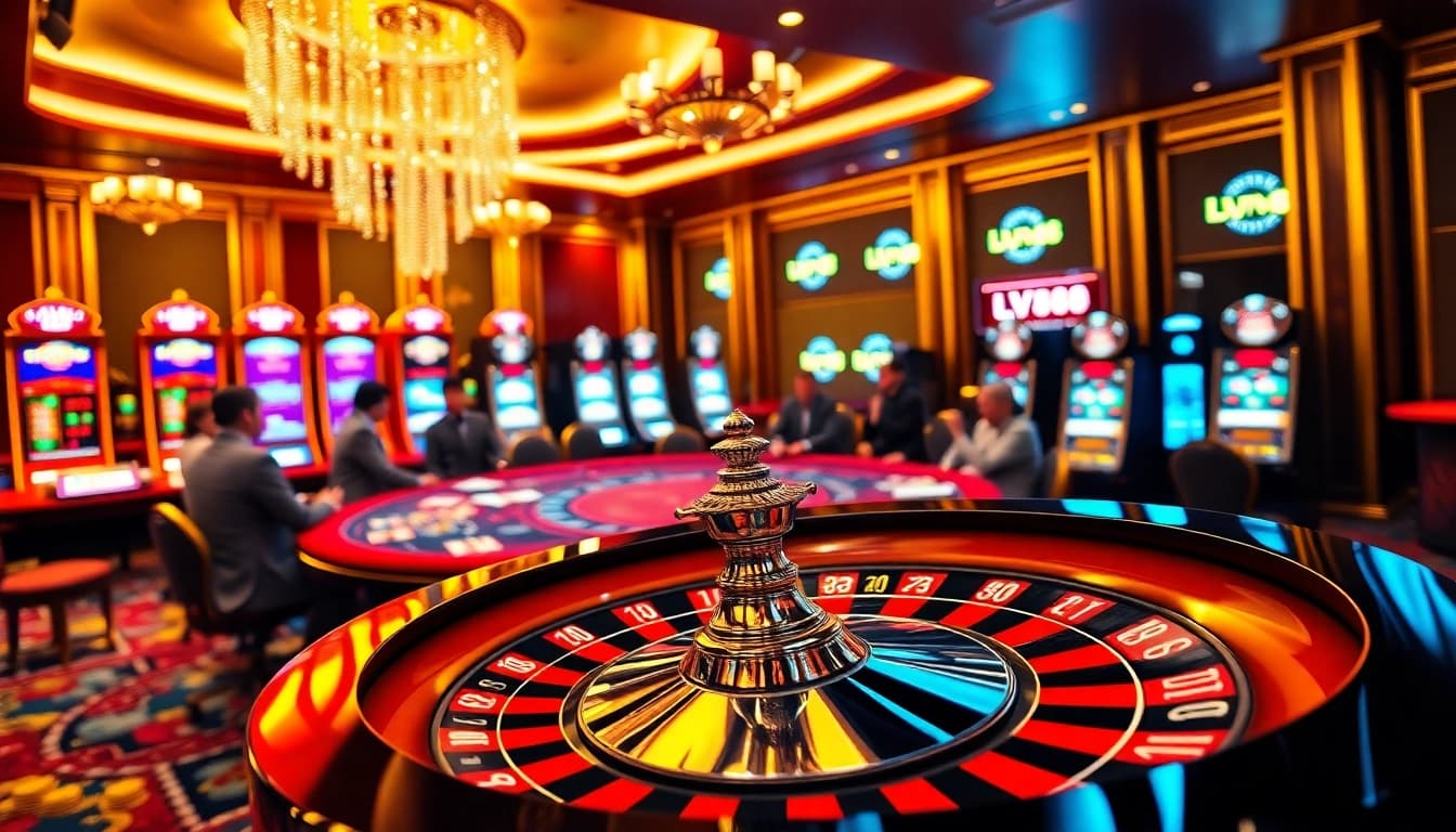 Experience thrilling poker action at LV88 casino with vibrant atmosphere and luxury.