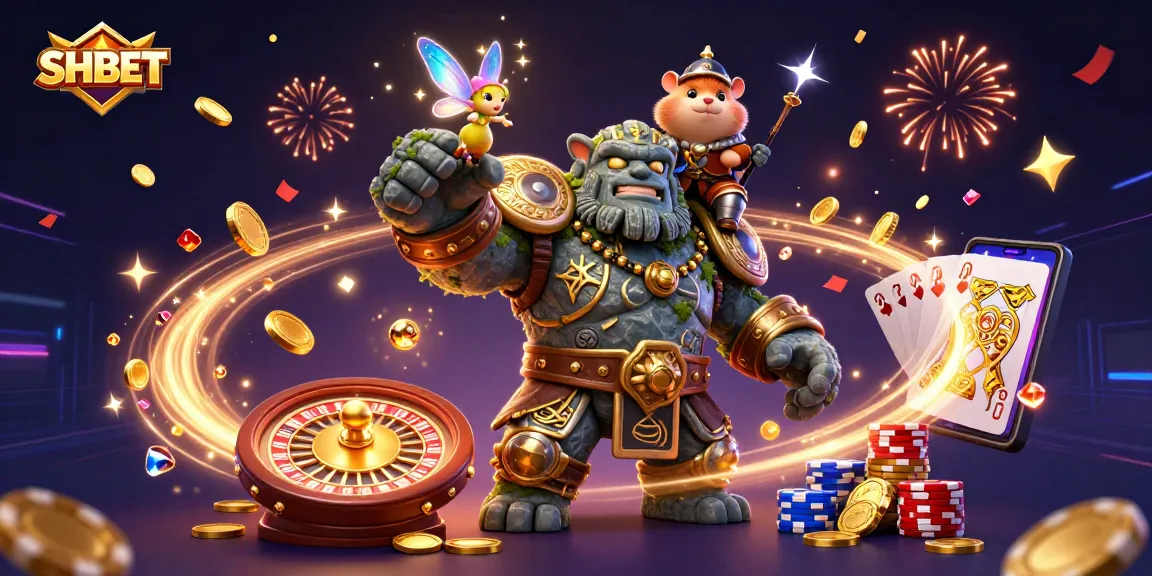 Experience thrilling games at SHBET with sparkling gems and rich casino elements.