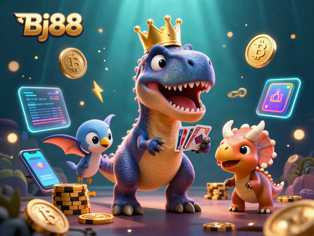 Engage in thrilling gameplay at Bj88 with fun characters and vibrant casino action.