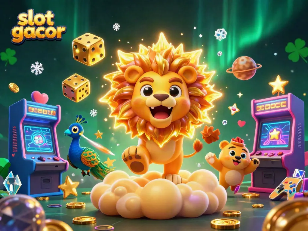Gambarkan slot gacor dengan simbol keberuntungan dan keseruan permainan yang interaktif.