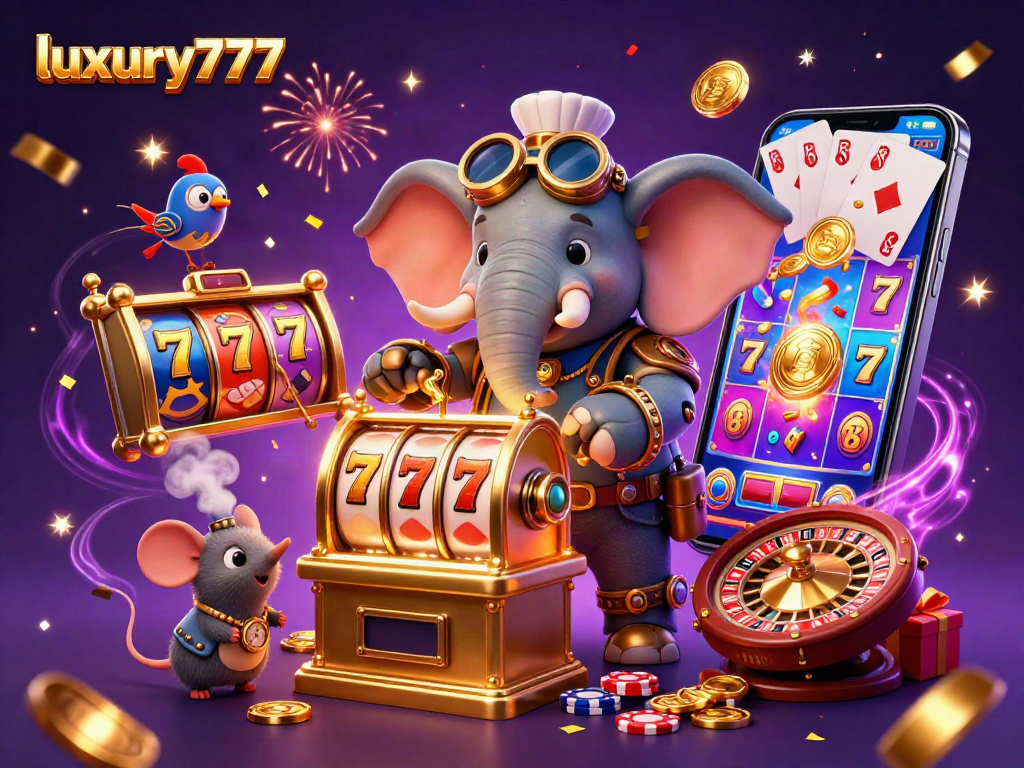 Menangkan jackpot slot dengan luxury777 di mesin slot yang dikelola oleh gajah teknik steampunk.
