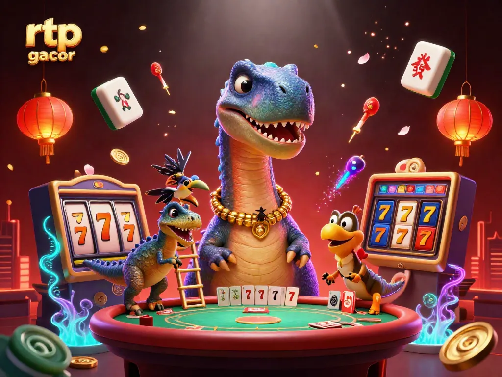 Memenangkan permainan slot gacor di COLOKSGP dengan nuansa kasino yang megah dan berwarna-warni.