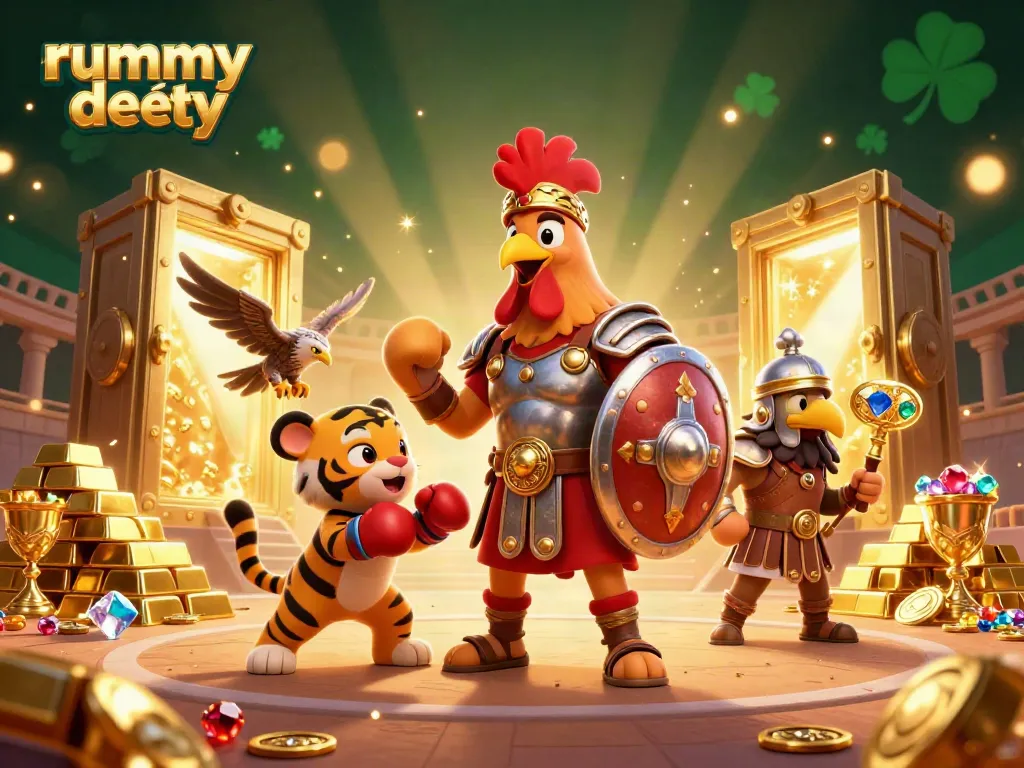 Rummy Deity menawarkan permainan kartu dalam suasana yang spektakuler dengan banyak harta karun.