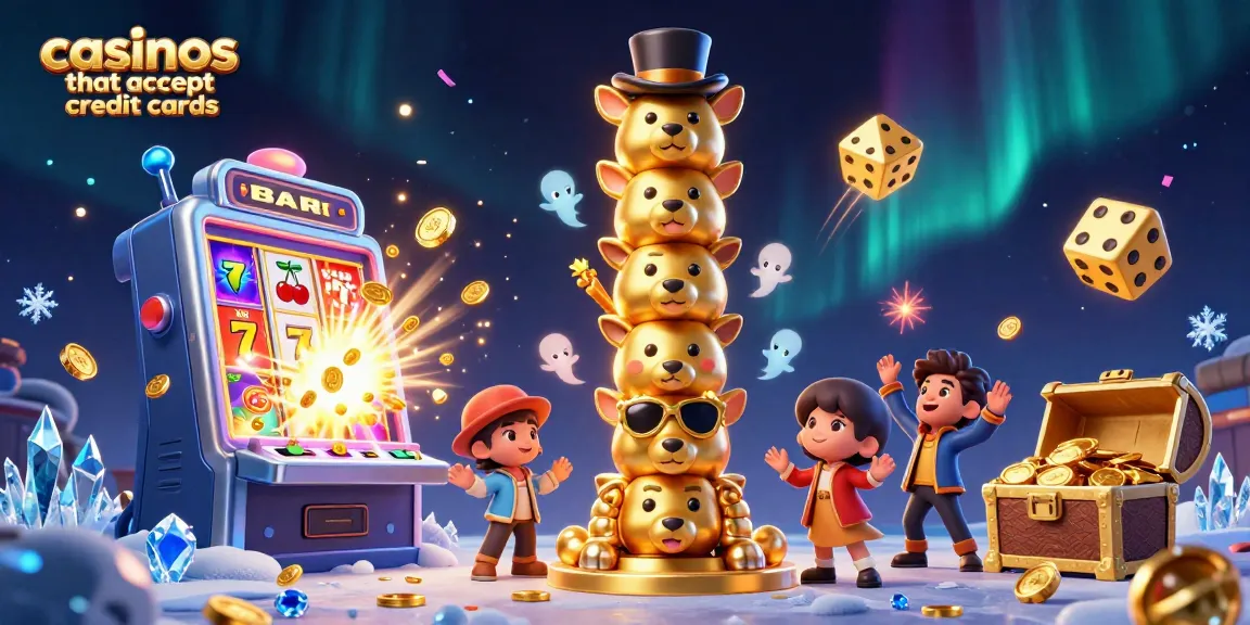 Experience excitement at casinos that accept credit cards with vivid casino elements and animated features.