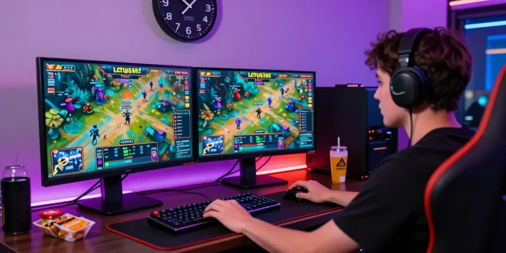 Engaged player experiencing the excitement of Lotus365 gaming