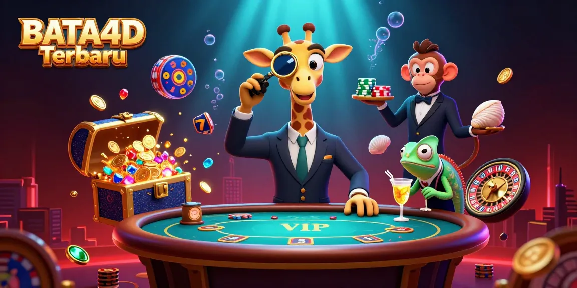 BATA4D Terbaru menghadirkan pengalaman kasino online dengan jerapah bertuksedo, valet monyet, dan bartender bunglon.