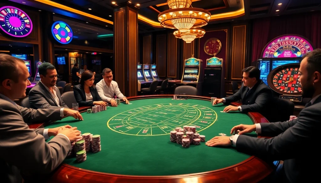 Experience high-stakes excitement at 13win with vibrant poker chips and a roulette wheel.