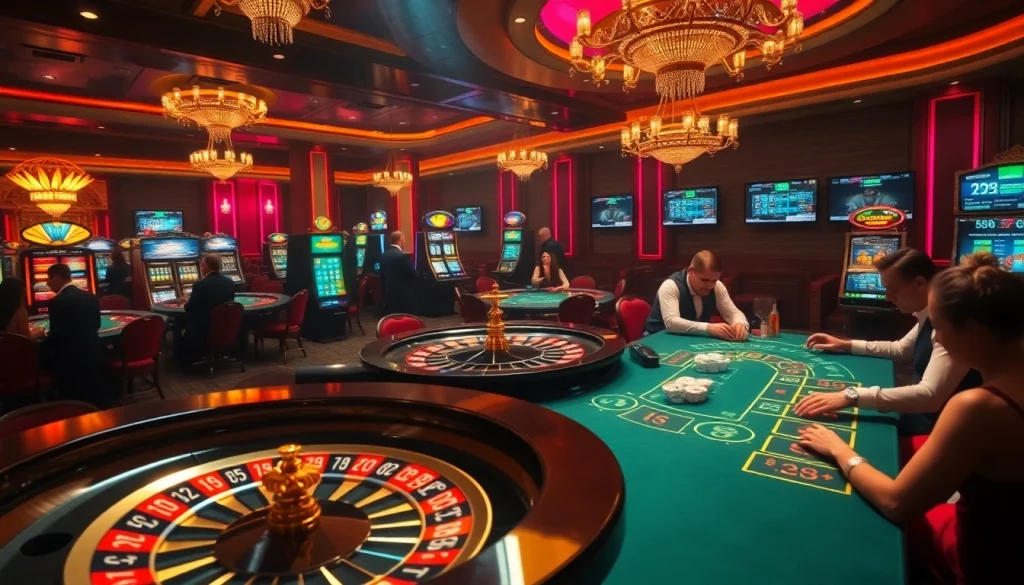 Engaging with the excitement of casino games at Man88, featuring roulette, poker, and slot machines.