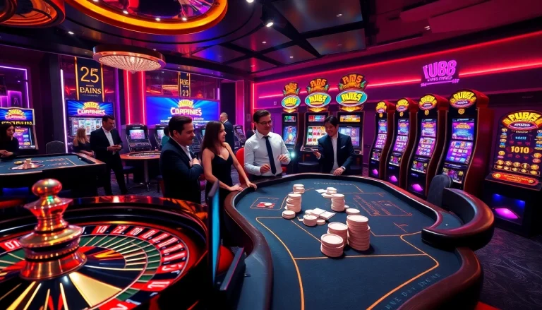 Players engaging with thrilling games on PUB88 casino platform, showcasing excitement and professionalism.