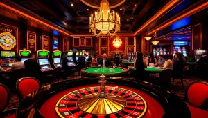 Experience thrilling gameplay at FLY88 with vibrant roulette tables and exciting poker action.