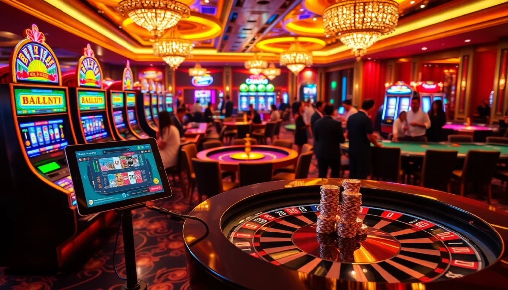 Experience excitement with nk888 in a vibrant casino atmosphere filled with gaming action.