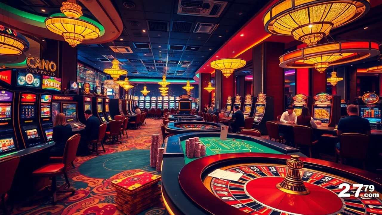 Experience the thrills of betting at 5Z7779 com with engaging tables and vibrant casino visuals.
