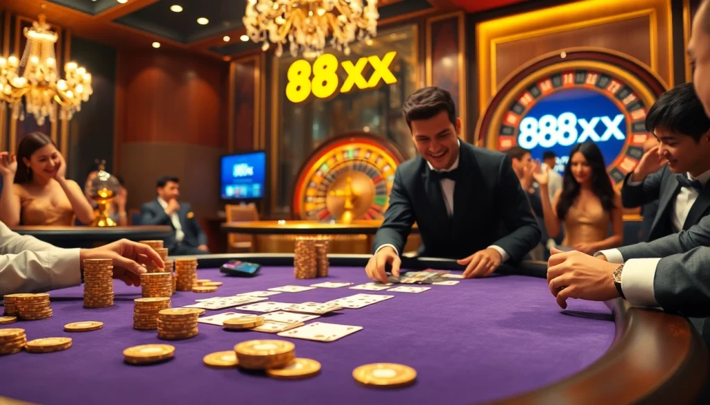 A high-stakes poker game featuring intense betting moments with 88xx gold chips and cards.