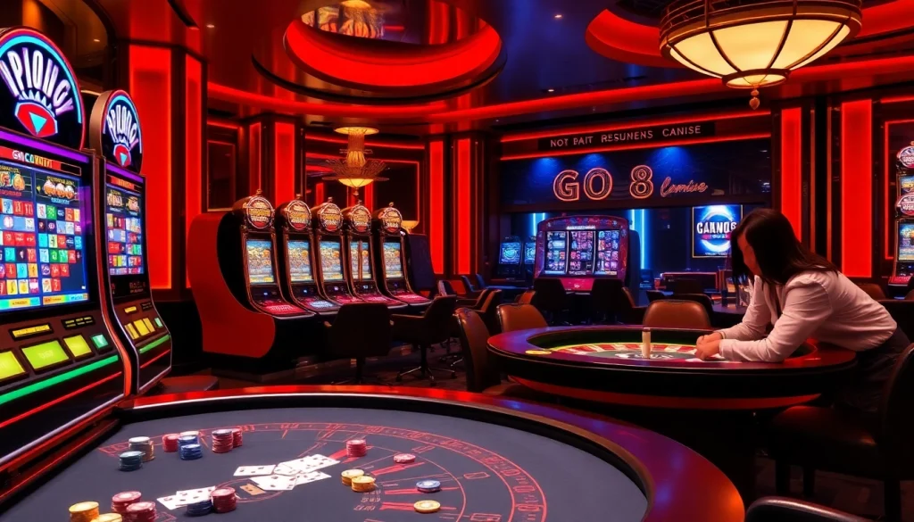 Engaging players enjoying go 88 game đổi thưởng at vibrant casino tables filled with excitement.