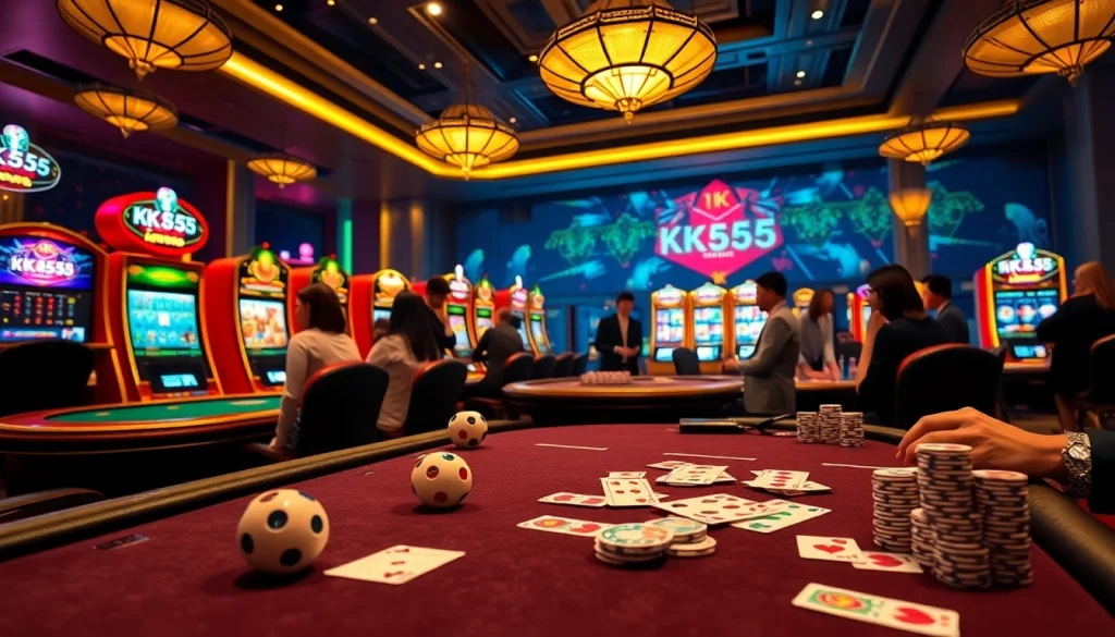 Players enjoying exciting games at KK55 online casino platform.