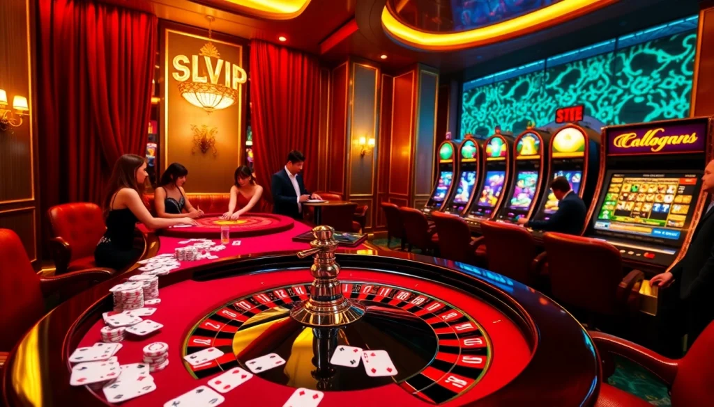 Experience the thrill of winning at SLVIP with vibrant casino tables and exciting gameplay.