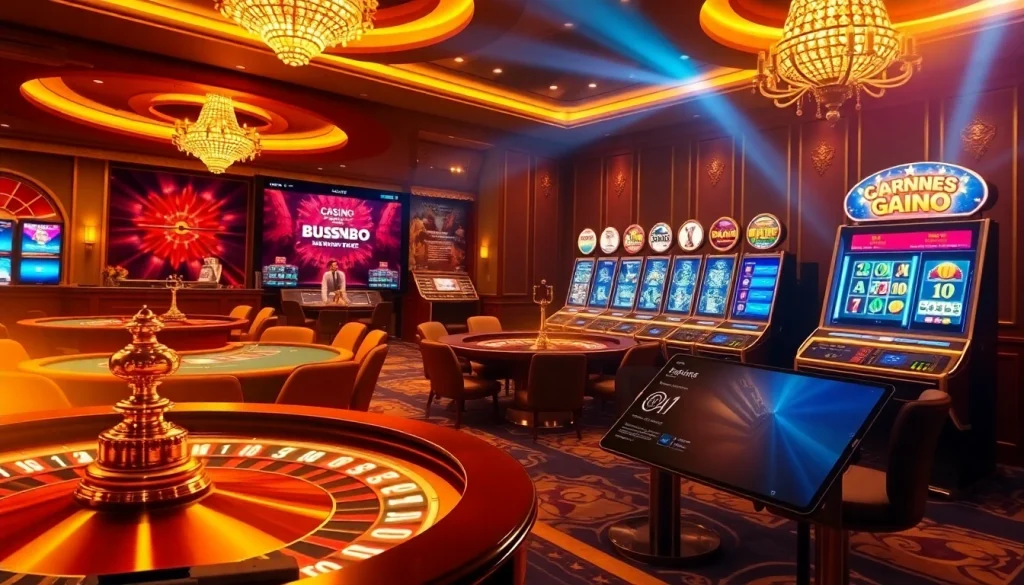 Experience vibrant online gambling with interactive elements featured on https://33wins.it.com in a luxurious casino setting.