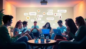 جلسة دردشة عبر الإنترنت ديناميكية تُظهر شات فله مع المستخدمين بصور رمزية ملونة وفقاعات الدردشة.