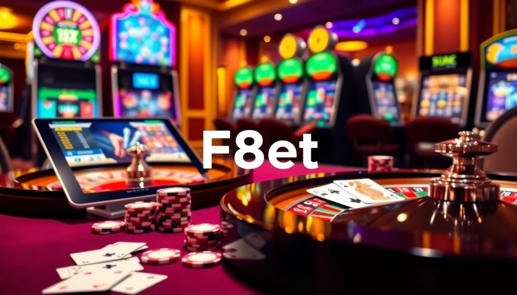 Experience the excitement of gaming with F8bet's vibrant casino atmosphere and engaging online interfaces.